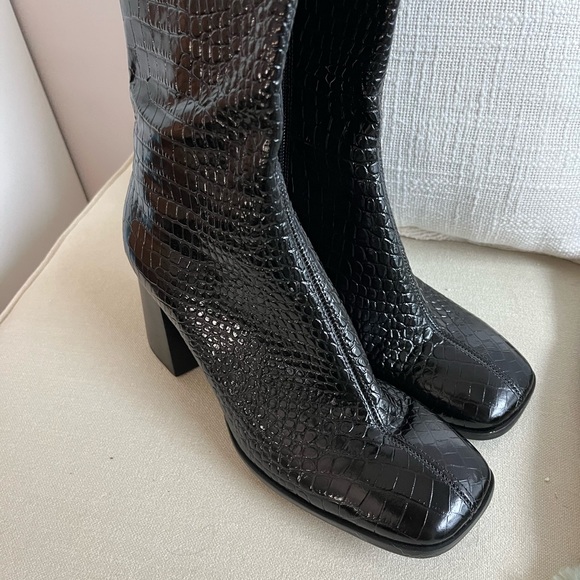 Reformation Nylah Nappah black knee high boots size 38 - Picture 3 of 7
